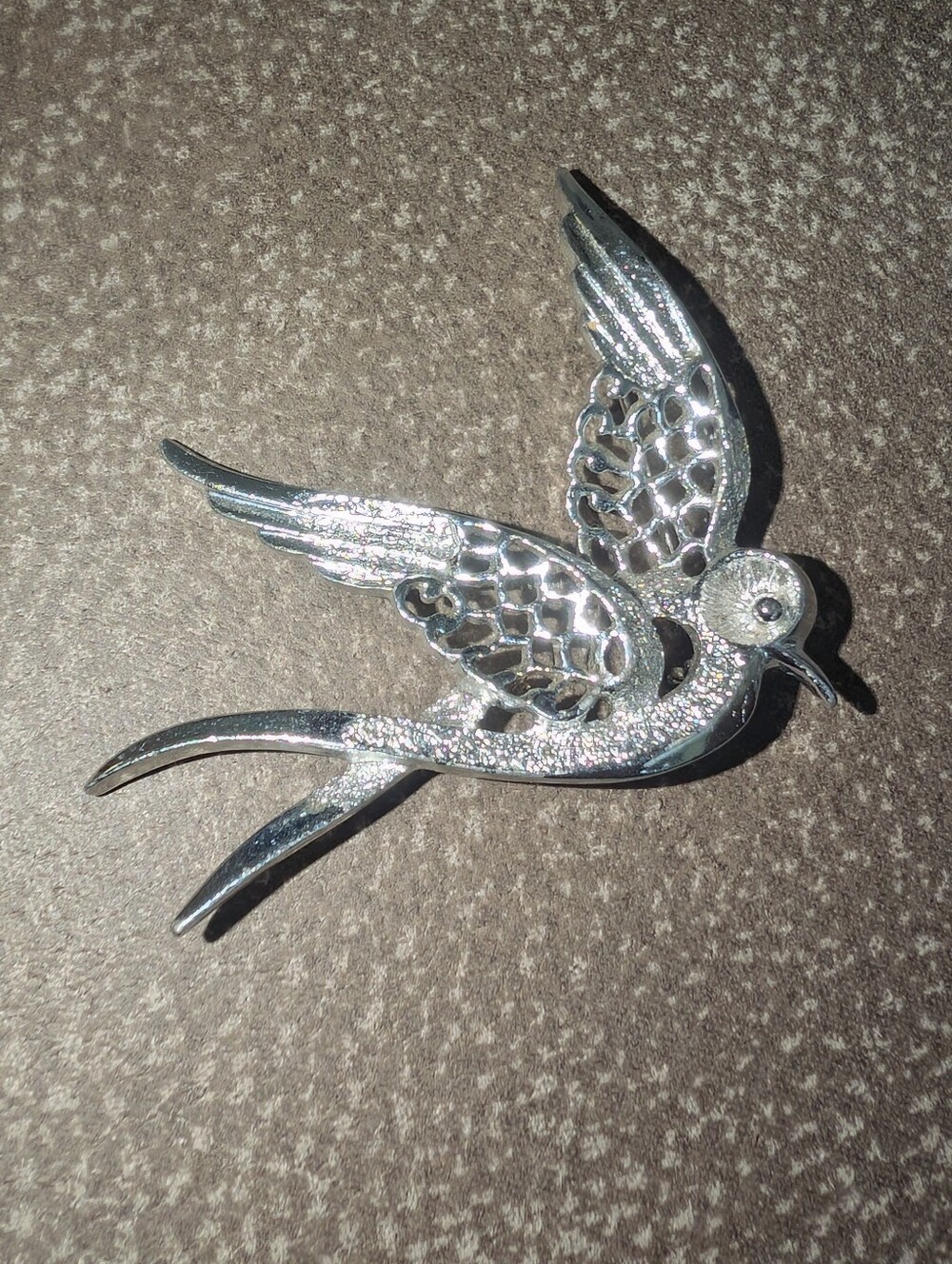 Vintage Sarah Coventry Silver Tone Bird Brooch